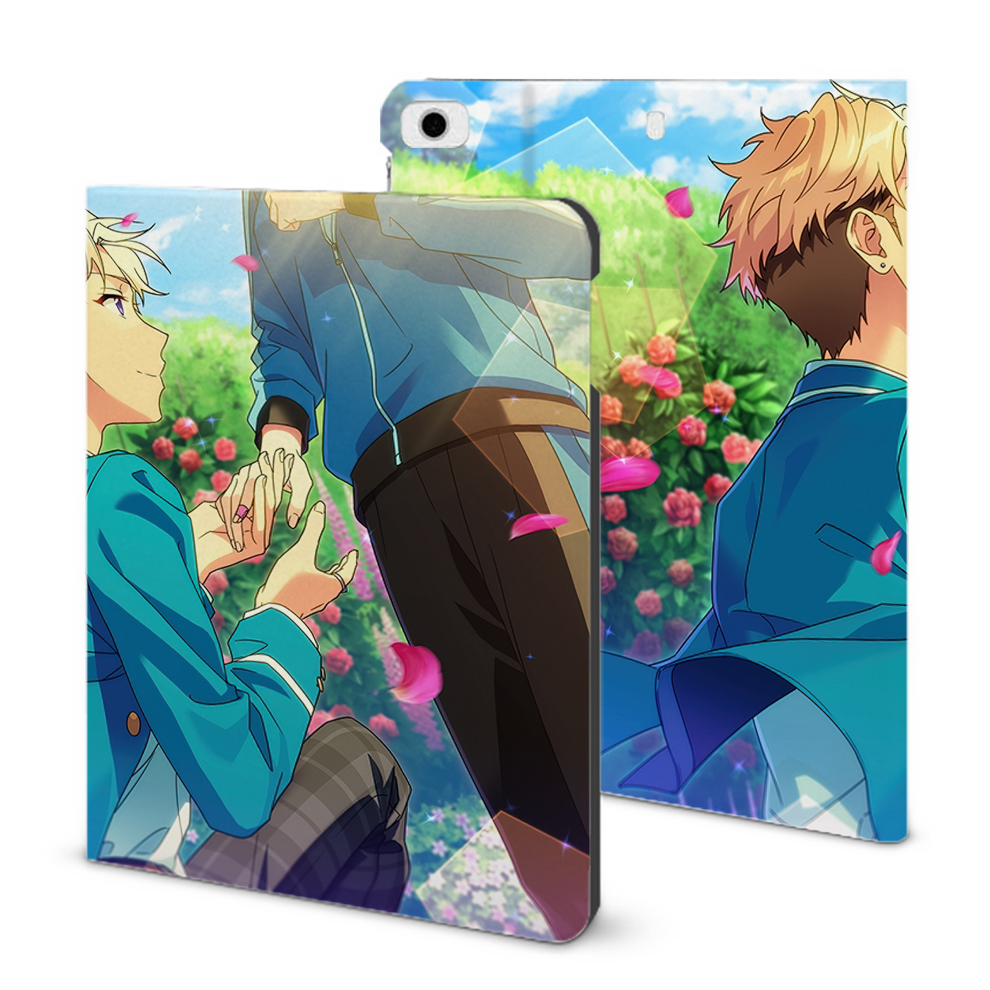 （画像用） あんさんぶるスターズ! Ensemble Stars IPad ケース ブック型 PUレザー TPU 耐衝撃 軽量 薄型 ペン収納なし 全面保護 IPad 各モデル対応